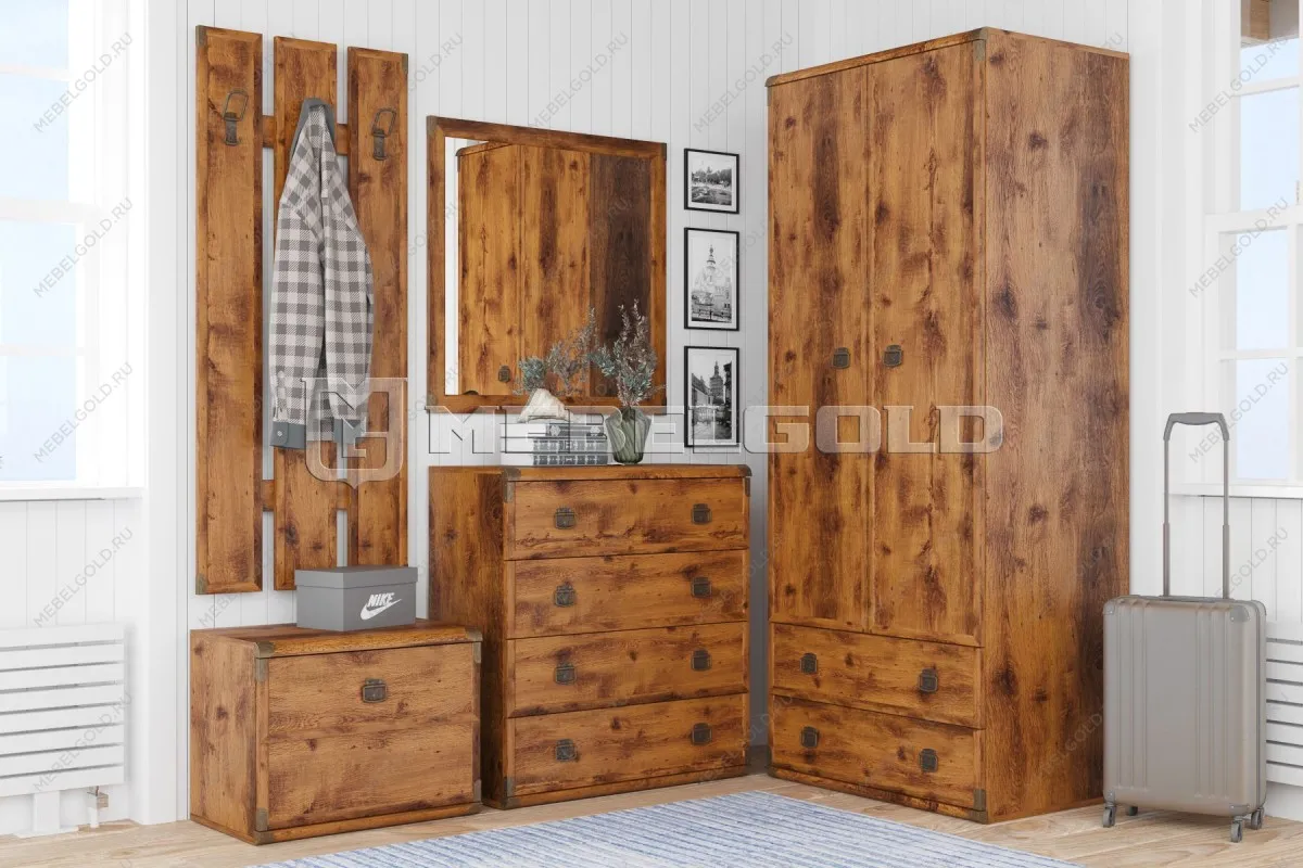 Шкаф со штангой Индиана JSZF2D2S дуб саттер | изображение 4