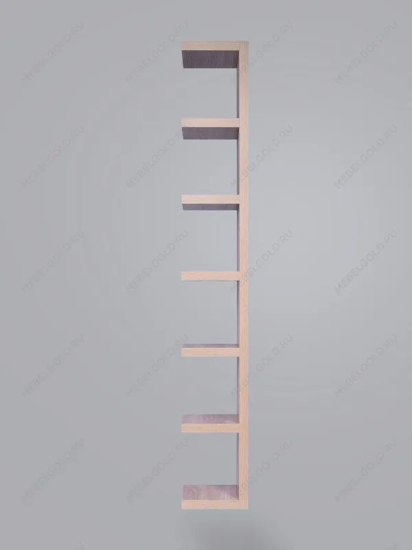 Полка настенная Фора, 30х189х27 см, дуб беленый | изображение 5