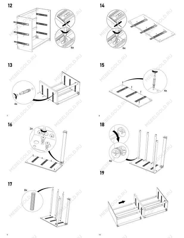 Комод Варма, 6 ящиков, горизонтальный, 160х78х40 см, эмаль белая | изображение 20