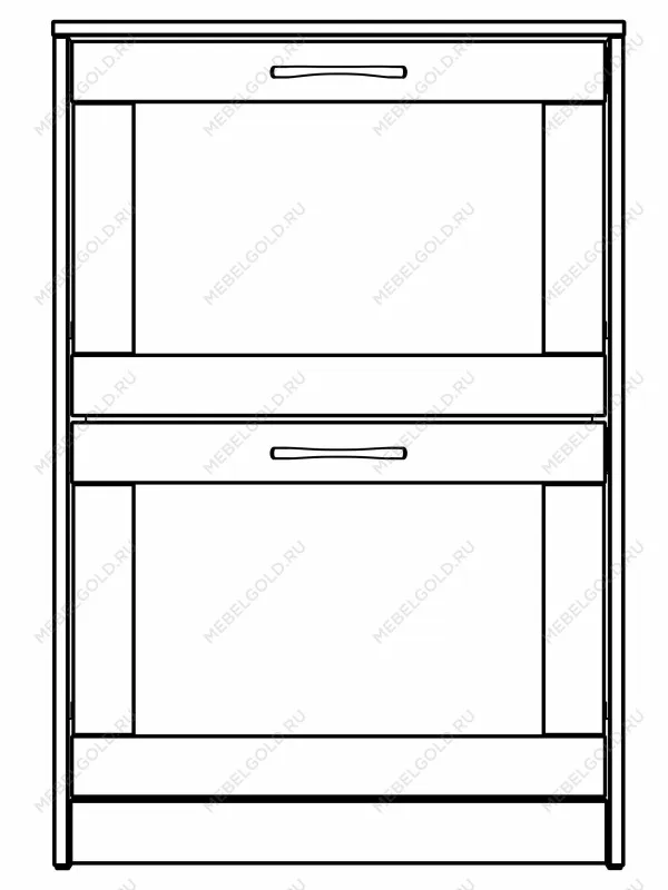 Обувница Сириус с 2 откидными ящиками, 60 х 25 х 89 см, черно-коричневая, ЛДСП, дуб венге | изображение 9
