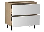 Стол с ящиками СЯ-90 (2), Женева (900*520*870) Дуб Палермо/Белый матовый, 22421 | изображение 1