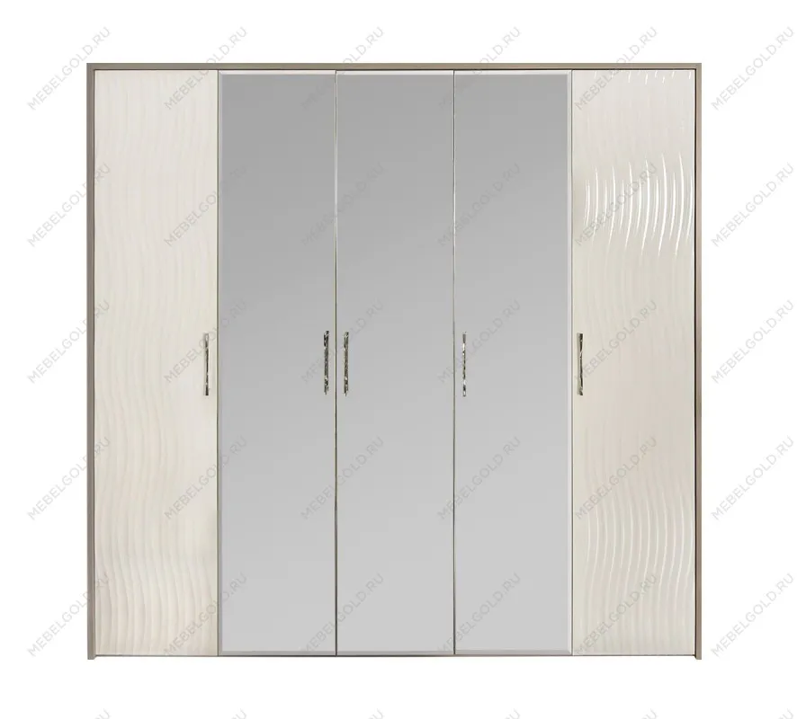 Шкаф Гравита 5-дверный белый глянец | изображение 1