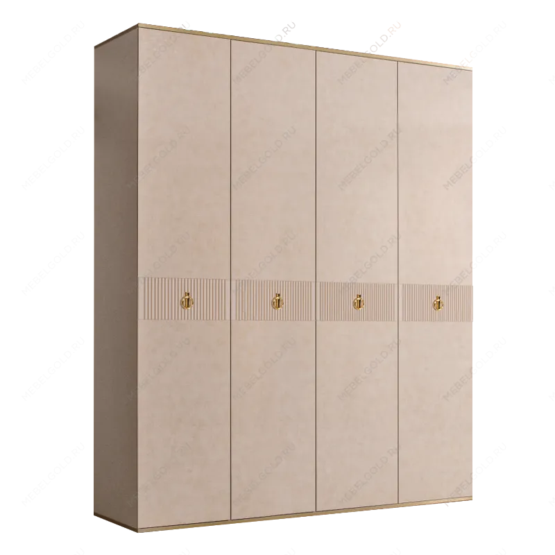 Шкаф 4-х дверный Римини СОЛО (Латте/Золото) РМШ2/4(s)