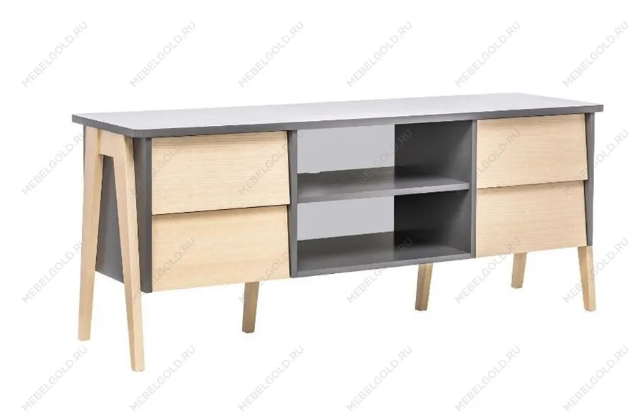ТВ-тумба Сканди (Натуральное дерево/серый ясень)