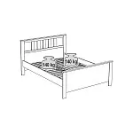 Кровать двуспальная Сага, 140х200 см, серая | изображение 12