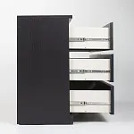 Комод Варма, 6 ящиков, горизонтальный, 160х78х40 см, шпон натурального дерева, ясень черный | изображение 16