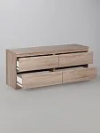 Тумба для ТВ Кастор, 4 ящика, 130х40х54 см, дуб сонома | изображение 12