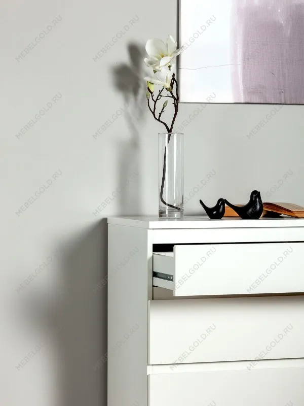 Комод Кастор, 3 ящика, 65х40х71 см, белый | изображение 5