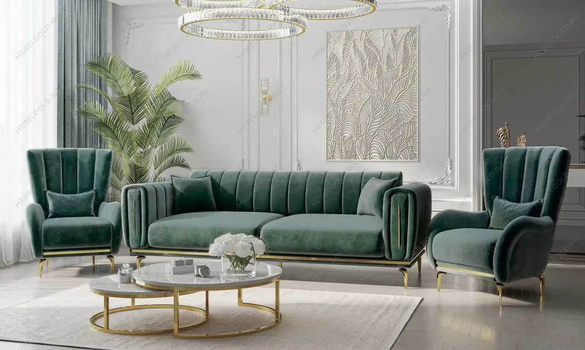 Диван Замира 3х местный оливковый | изображение 5