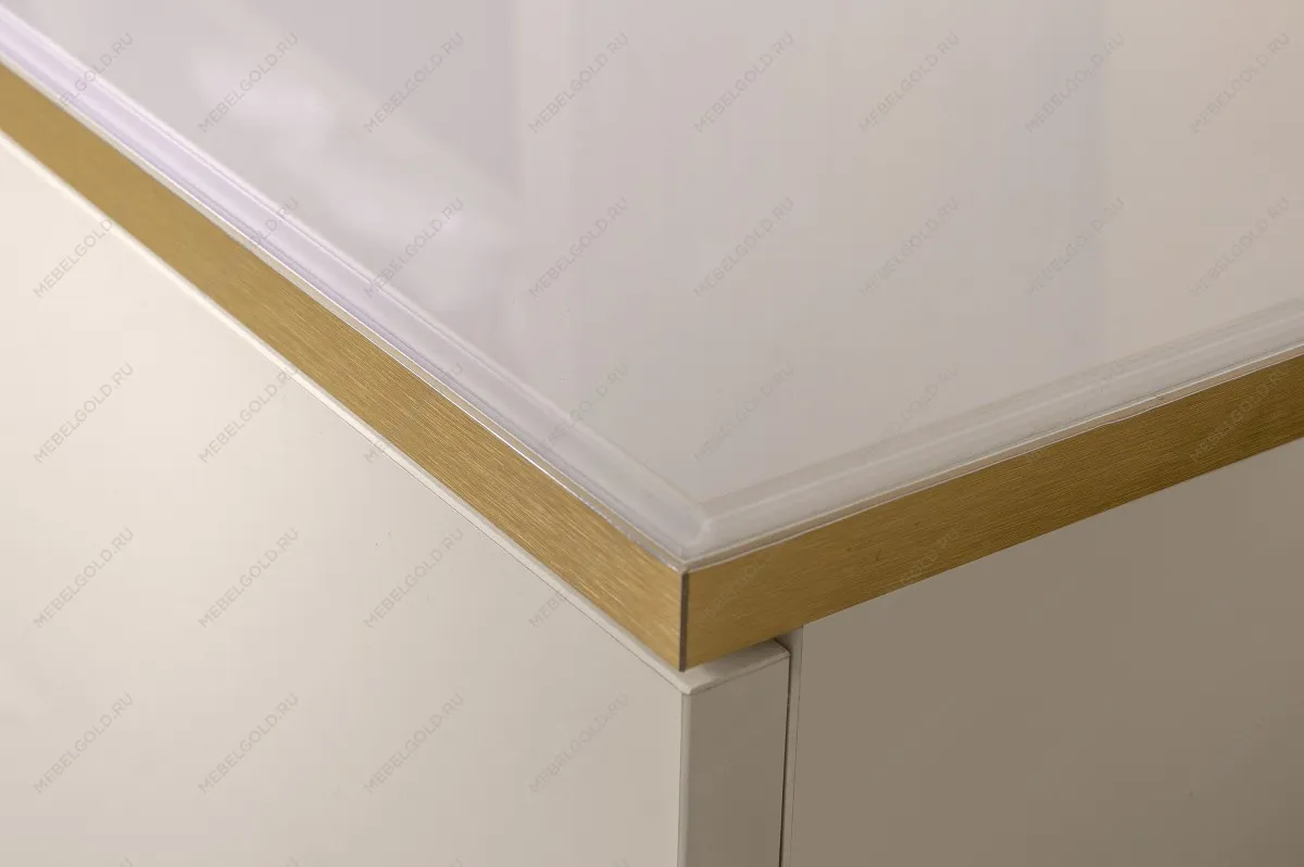 Тумба прикроватная 2 ящика Римини (Белый/Серебро) РМТП-2 | изображение 3