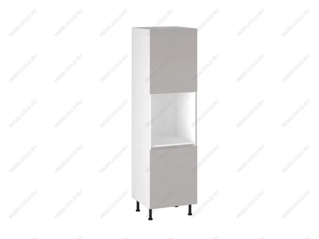 Шкаф-пенал ПГ-60 бок правый МДФ, Виста (600*586*2216) Экокожа Бежевый, 26472