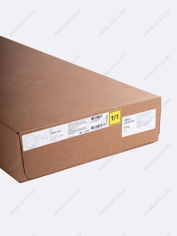 Тумба ТВ Энкель, 2 полки, 160x37x38 см, белая | изображение 11