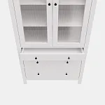 САГА шкаф с витриной 90 МОРУ белый | изображение 5