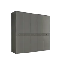 Шкаф 5-ти дверный Римини СОЛО (Серый/Серебро) РМШ2/5(s)