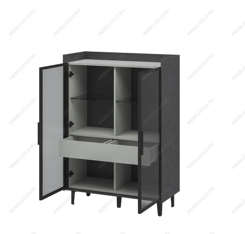Шкаф комбинированный Модена Лунный камень МН-048-23 | изображение 1