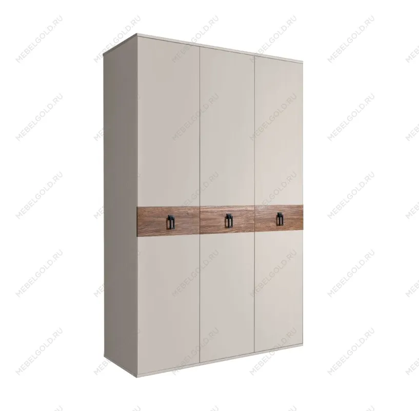 Шкаф 3-х дверный Bogemia Wood Fa (Шелк/Черный) БМШ2/3(Wo)