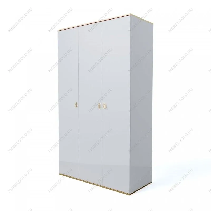 Шкаф 3-х дверный Римини (Белый/Золото) РМШ2/3
