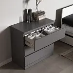 Комод Варма, 3 ящика, 80х78х40 см, эмаль серая | изображение 6