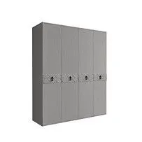 Шкаф 4-х дв. Bogemia Farfalle (Серый/Черный) БМШ2/4(Fa)