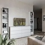 Стеллаж Варма, 6 полок, 38х198х28 см, белый | изображение 4