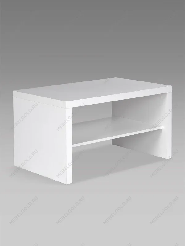 Стол журнальный Энкель, с полкой, 82x50x45 см, белый | изображение 8