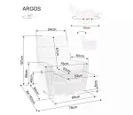 Кресло Signal ARGOS Velvet раскладное (бежевый) | изображение 5