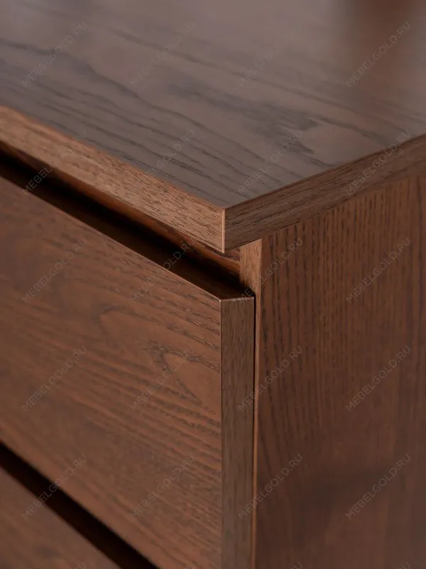 Комод Варма Прайм, 4 ящика, горизонтальный, 160х54х48 см, шпон натурального дерева, ясень коричневый | изображение 3