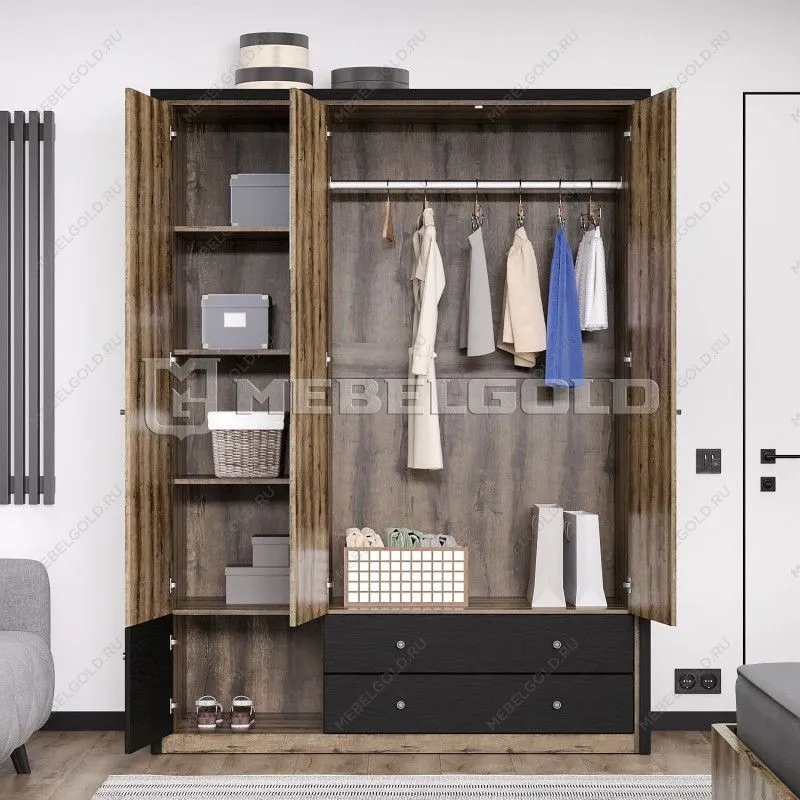 Шкаф 3-створчатый Джаггер 3DG2S Z | изображение 4