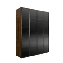 Шкаф 4-х дверный Bogemia Woodline Air (Wood/Черный) БМШ2/4(4)