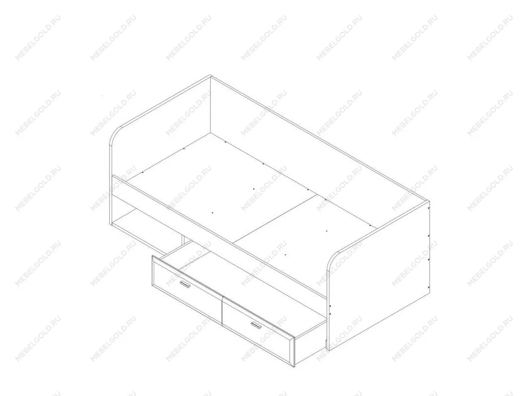 Кровать Грейс LOZ90 без мягких элементов | изображение 2