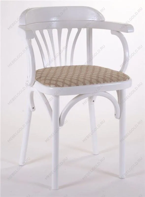 Стул Михаэль мягкий (эмаль белая, ткань 1 beige) | изображение 3