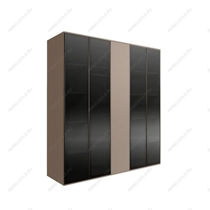 Шкаф 5-ти дв. Bogemia Air (Мокка/Черный) БМШ2/5(4)