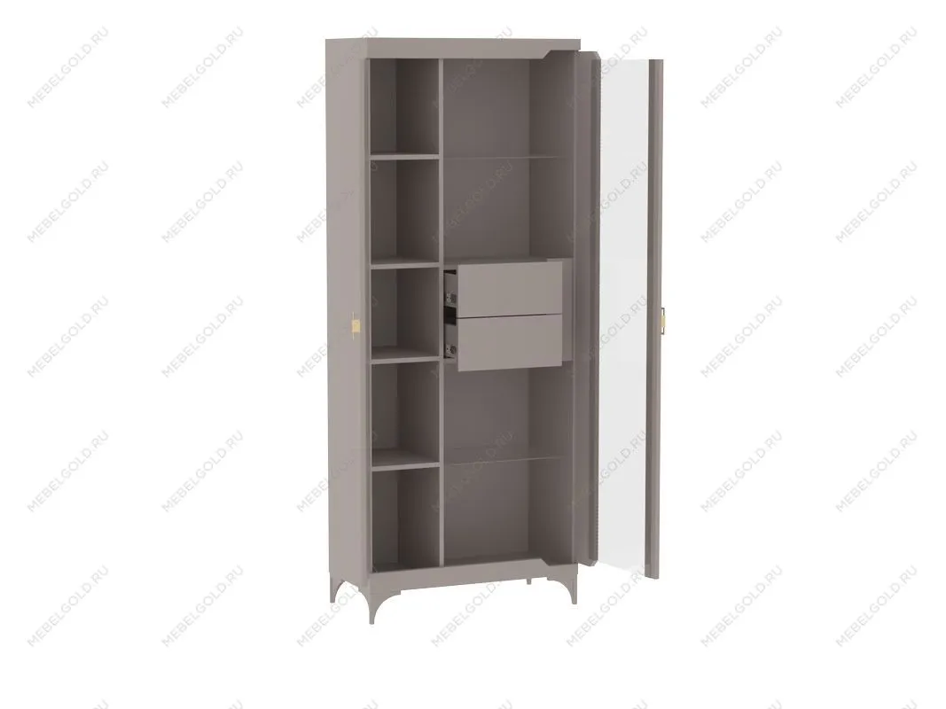 Пенал со стеклом широкий, Сиде (800*402*2006) Мокко, 32002 | изображение 1