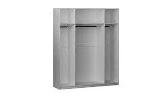 Шкаф 4-дверный (без дверей), Фрея (1800*503*2204) Белый, 12511