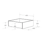 ОРИОН ящик под кровать выкатной ИКЕА / IKEA 60 белый | изображение 2