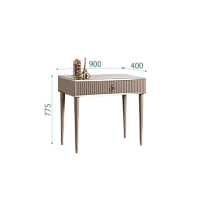 Стол туалетный узкий Римини СОЛО (Мокка/Серебро) РМСТ-1(s)[9]