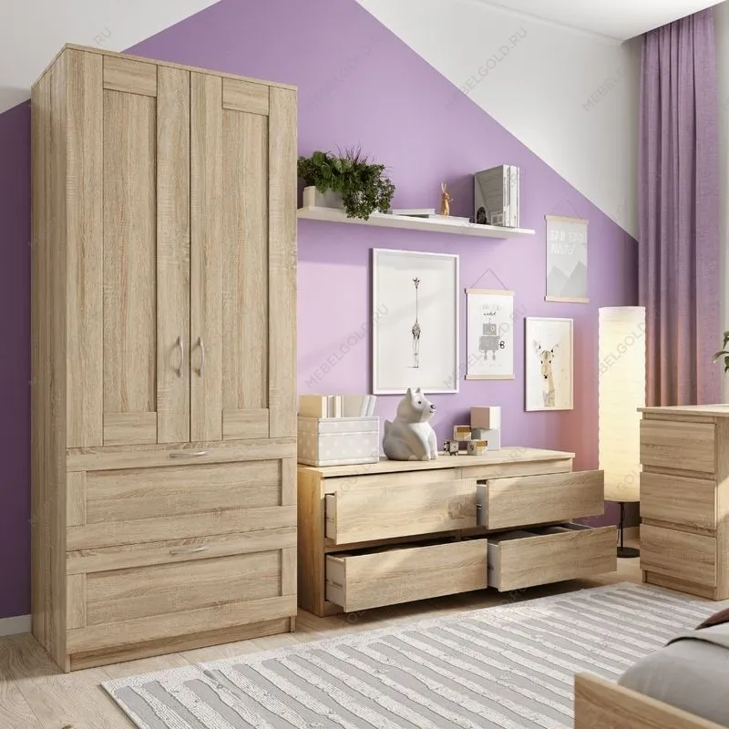 КАСТОР (KULLEN) тумба ИКЕА / IKEA 4 ящика сонома | изображение 4