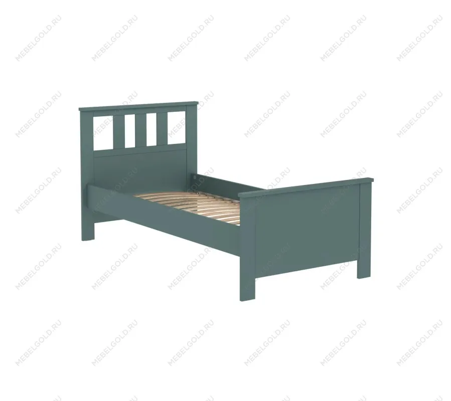 САГА кровать одинарная 90х200 темно-бирюзовая | изображение 2