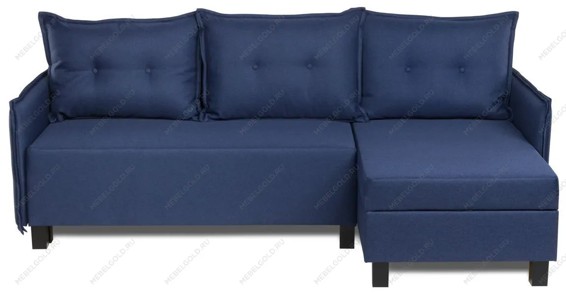 Диван-кровать угловой КИРКАС, 217х90х77 см, синий | изображение 5