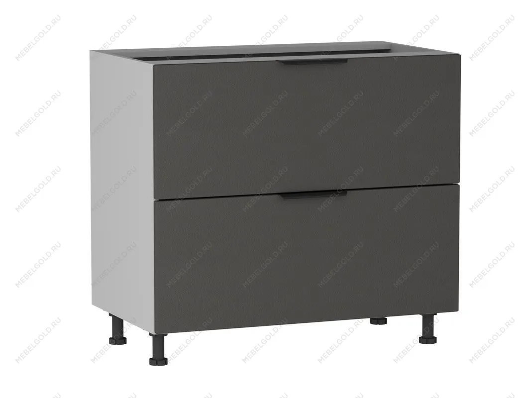 Стол с ящиками СЯ-2-90, Ватель (900*523*820) Экокожа Серый, 23324