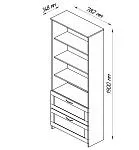 Стеллаж Сириус, 2 ящика, 78х35х190 см, дуб сонома | изображение 6