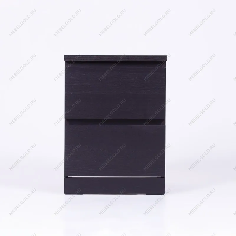 Тумба прикроватная Варма, 2 ящика, 40х55х40 см, шпон натурального дерева, ясень черный | изображение 10