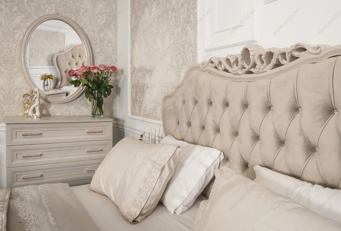 Зеркало Мокко ППУ для комода бежевый | изображение 1