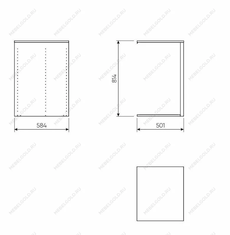 Разделительная секция для шкафа МАКС, 75-100х58 см, серая | изображение 2