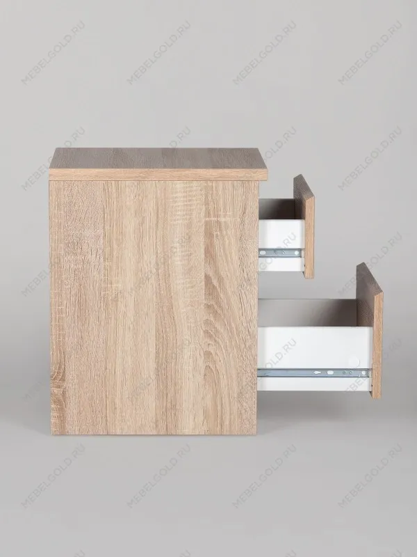 Тумба прикроватная КАСТОР, 2 ящика, 40х37х49 см, дуб сонома | изображение 12