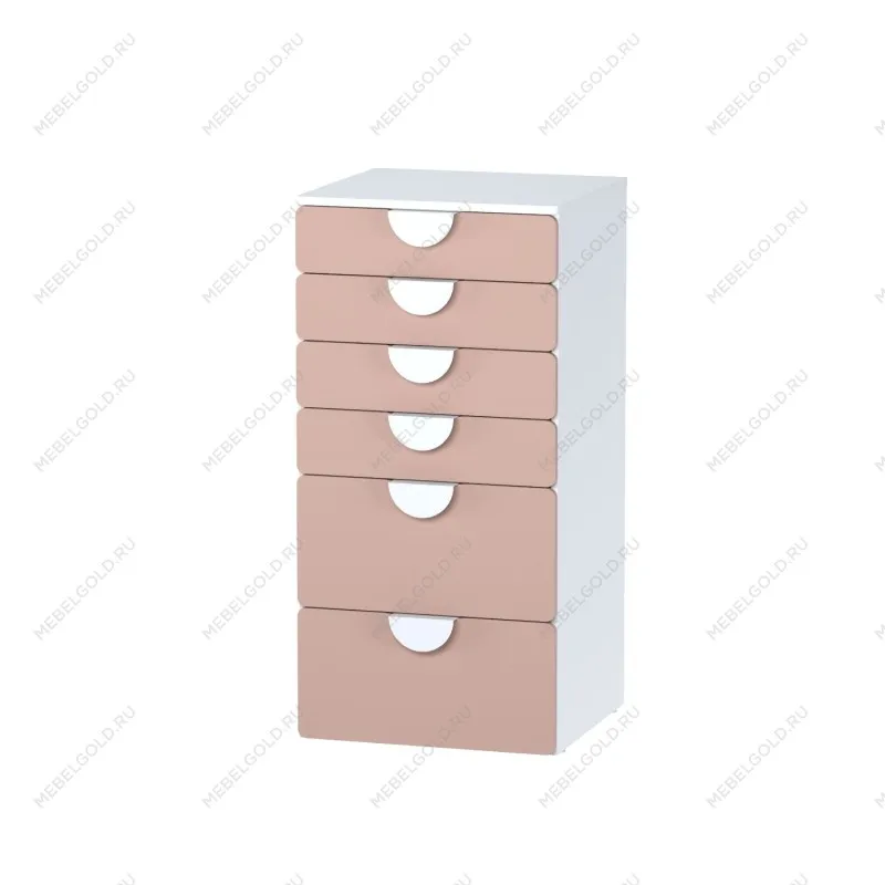 ПИКСИ комод 6 ящиков 60x57x123, мечтательный пион