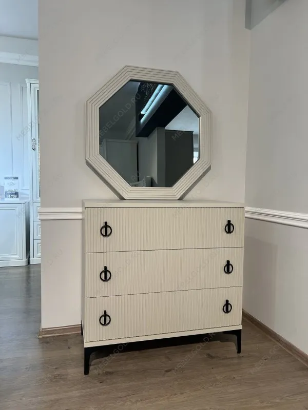 Комод Стелла 3 ящика ярко серый | изображение 4