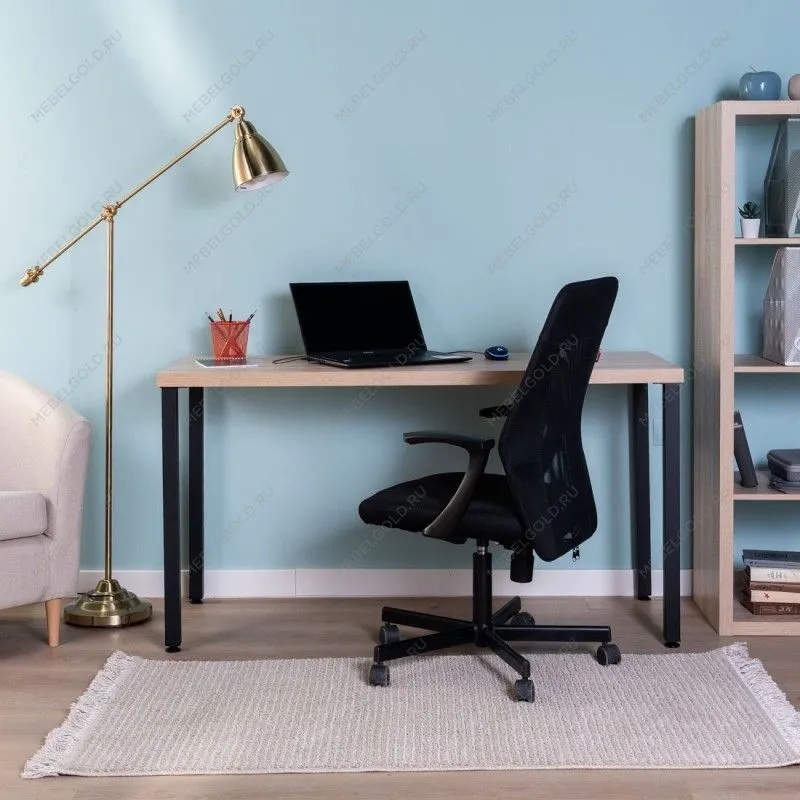 ИНГАР 2/ТТ стол письменный 140x75x55, дуб беленый/черный | изображение 3