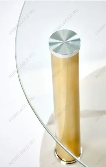 Стол журнальный Halmar DUCAT S (белый мрамор/прозрачный/золотой) | изображение 4