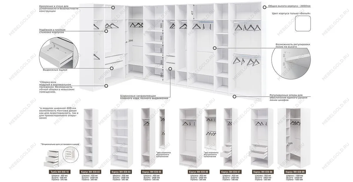 Шкаф Отис МН-039-04 П9 с фасадом МДФ (краска матовая RAL) | изображение 2